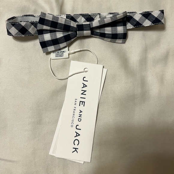 NWT Gingham Janie & Jack infant bow tie - Picture 2 of 5